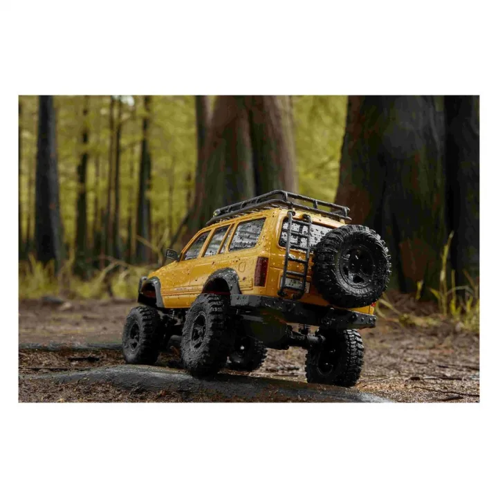 Радиоуправляемый краулер FMS FCX18 Toyota Land Cruiser 80 V2 1:18 RTR, желтый