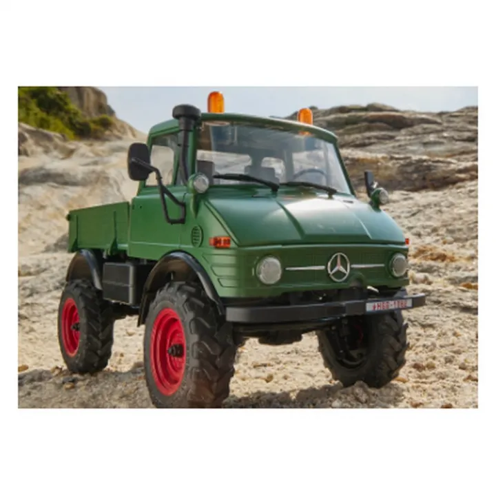 Радиоуправляемый краулер FMS FCX24 Unimog 1:24 4WD RTR, зелёный (версия S)