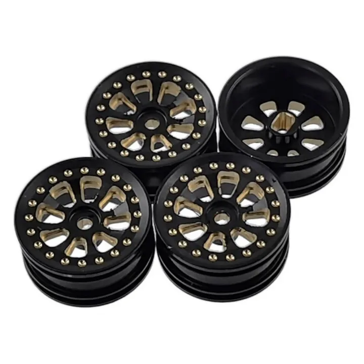 Диски латунные 0.7" для Axial SCX30 1:30, чёрные, комплект 4 шт