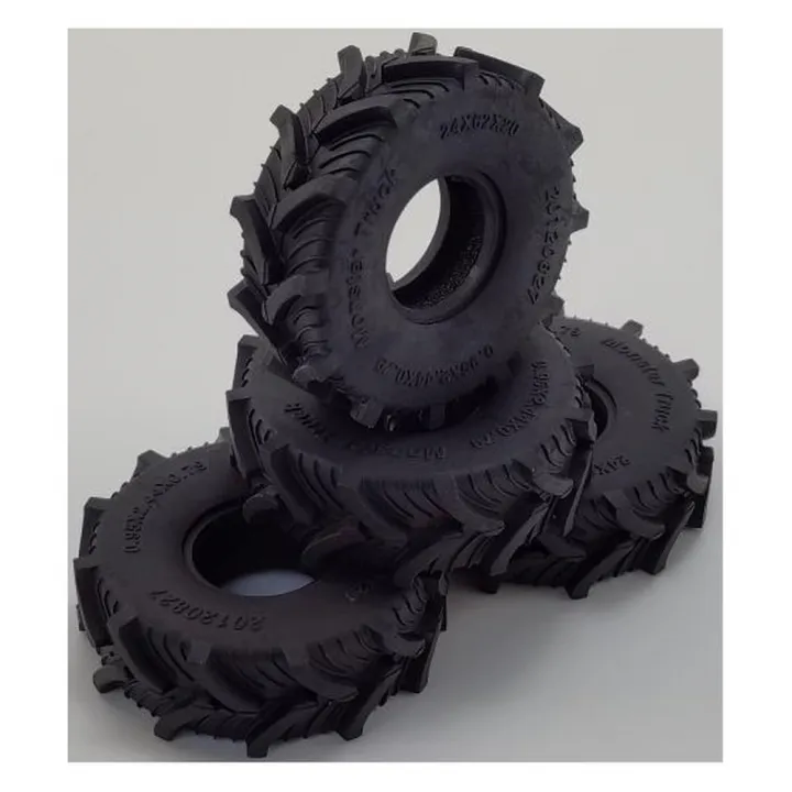 Колёса грязевые Mud Terrain 62x20 мм для Axial SCX24 1:24, комплект 4 шт