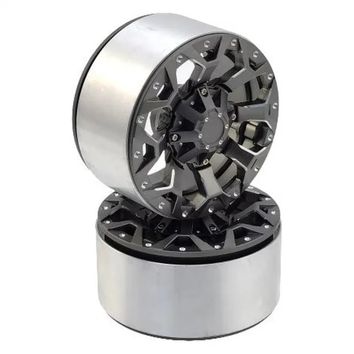 Диски алюминиевые beadlock 2.9" для Axial SCX6 1:6, тип B, комплект 2 шт