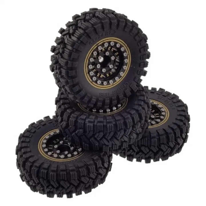 Шины 1.2" с латунными дисками beadlock для Traxxas TRX-4M 1:18, тип A, комплект 4 шт