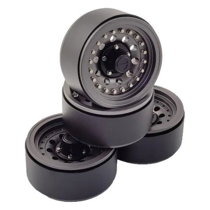 Диски алюминиевые beadlock 1.9" для краулера, цвет титан, комплект 4 шт