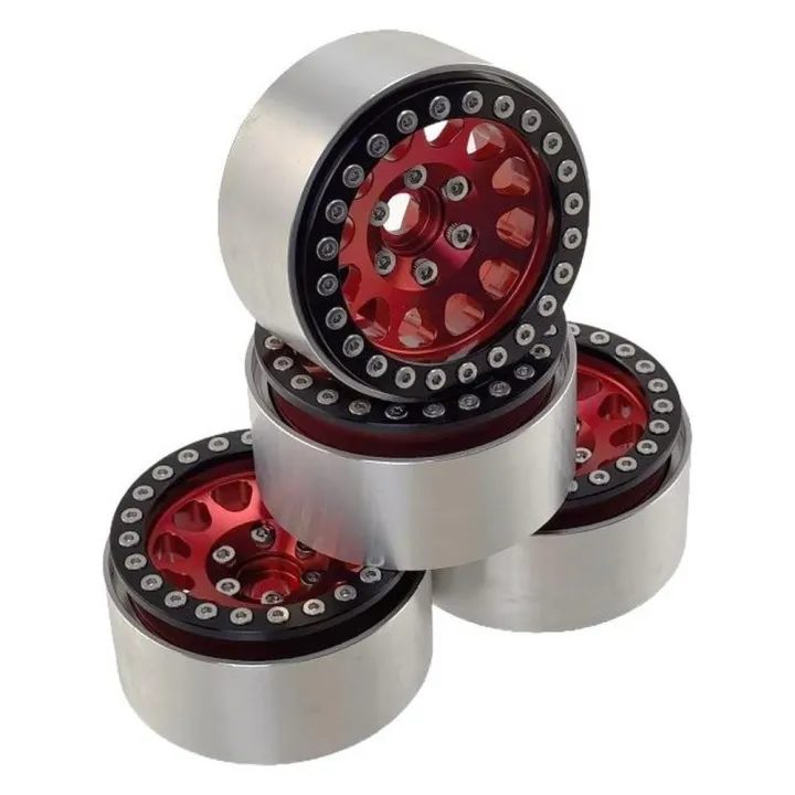 Диски алюминиевые beadlock 1.9" V2, дизайн M105, красные, комплект 4 шт