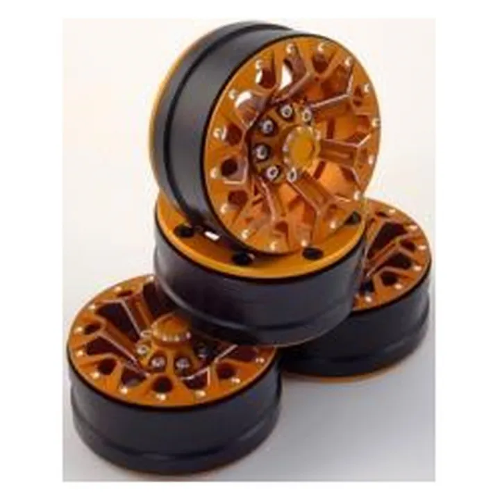 Диски алюминиевые beadlock 1.9" для краулера, цвет титан, комплект 4 шт (арт. RTCW1924TI)