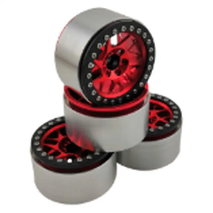 Диски алюминиевые beadlock 2.2", дизайн KM12, красные, комплект 4 шт