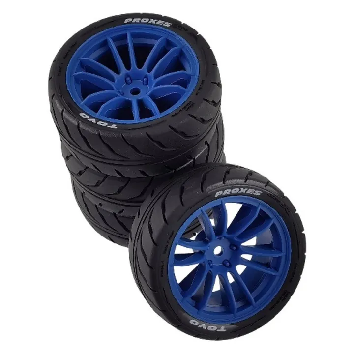 Шины ралли/дрифт 1:10 тип B, 65.5x26 мм, синие, для Tamiya TT01/TT02, XV02