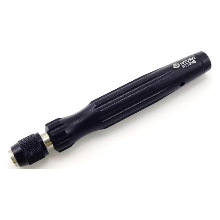 Рукоятка для бит 1/4" (6.35 мм) магнитная с фиксатором, чёрная, 1 шт