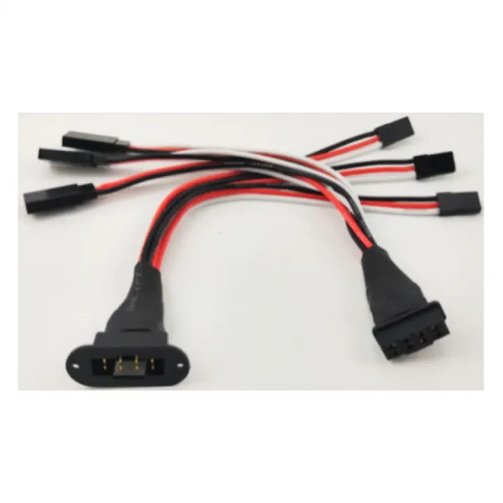 Кабели серво Futaba 3 папы — 3 мамы с фланцевым разъёмом, 20AWG 150 мм, комплект