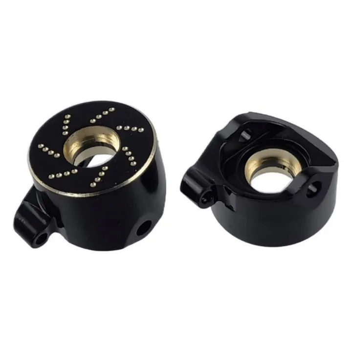 Кулаки поворотные латунные чернёные для Axial SCX30 1:30, 6.8 г/шт