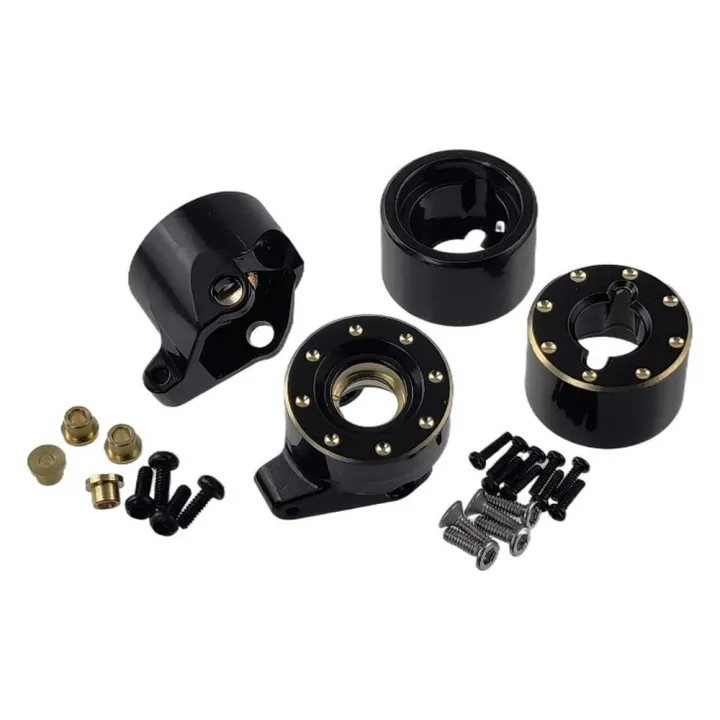 Кулаки поворотные и утяжелители ступиц латунные V3 для Axial SCX30, 8.2/6.4 г