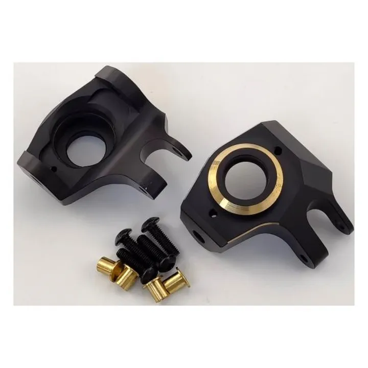Кулаки поворотные латунные чернёные для Axial SCX10 II, 48.7 г/шт, 2 шт