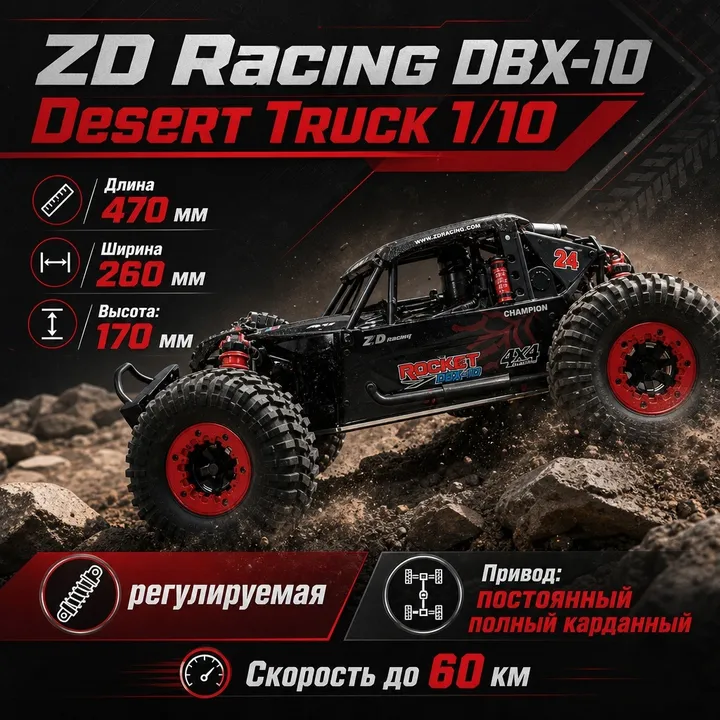 ZD Racing DBX-10 Desert Truck 1:10 — карточка с характеристиками