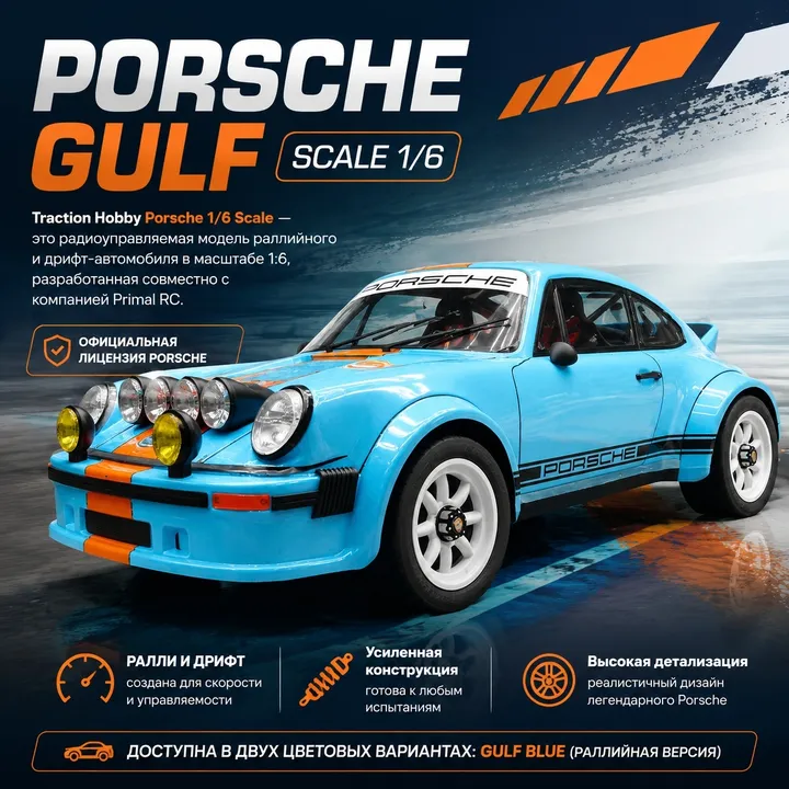 Traction Hobby Porsche Gulf 1:6 — карточка с характеристиками