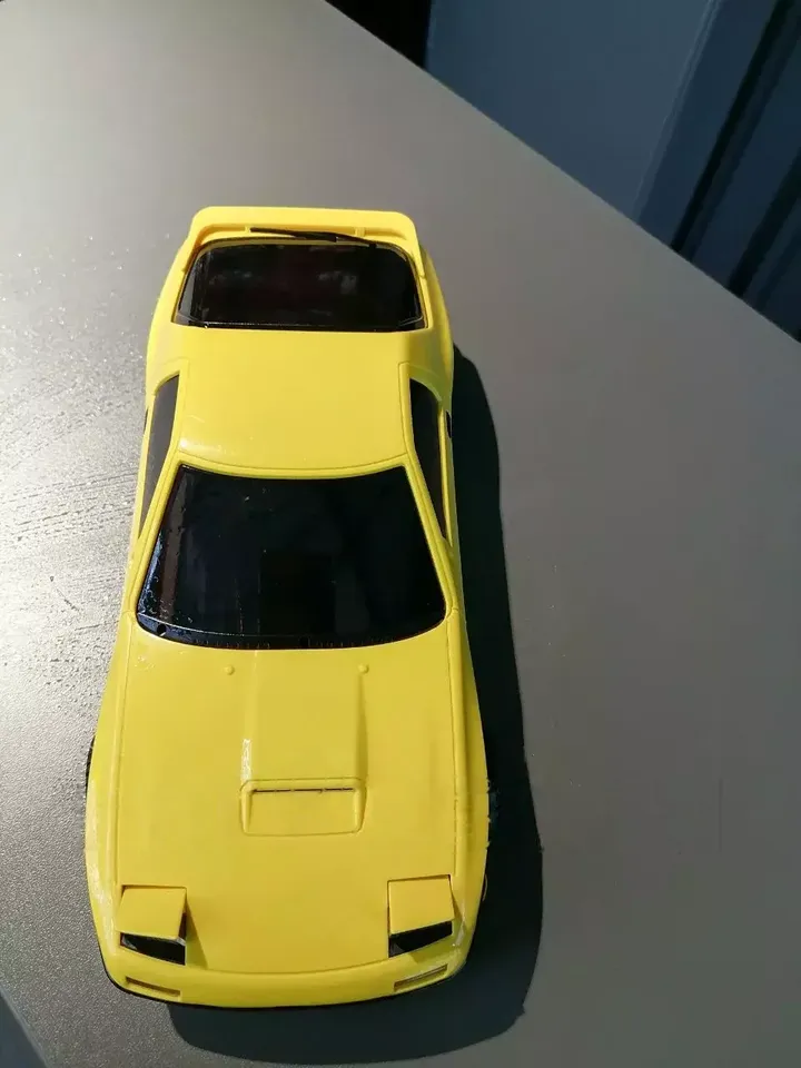 Toyota Supra жёлтая дрифт 1:14 — вид сверху